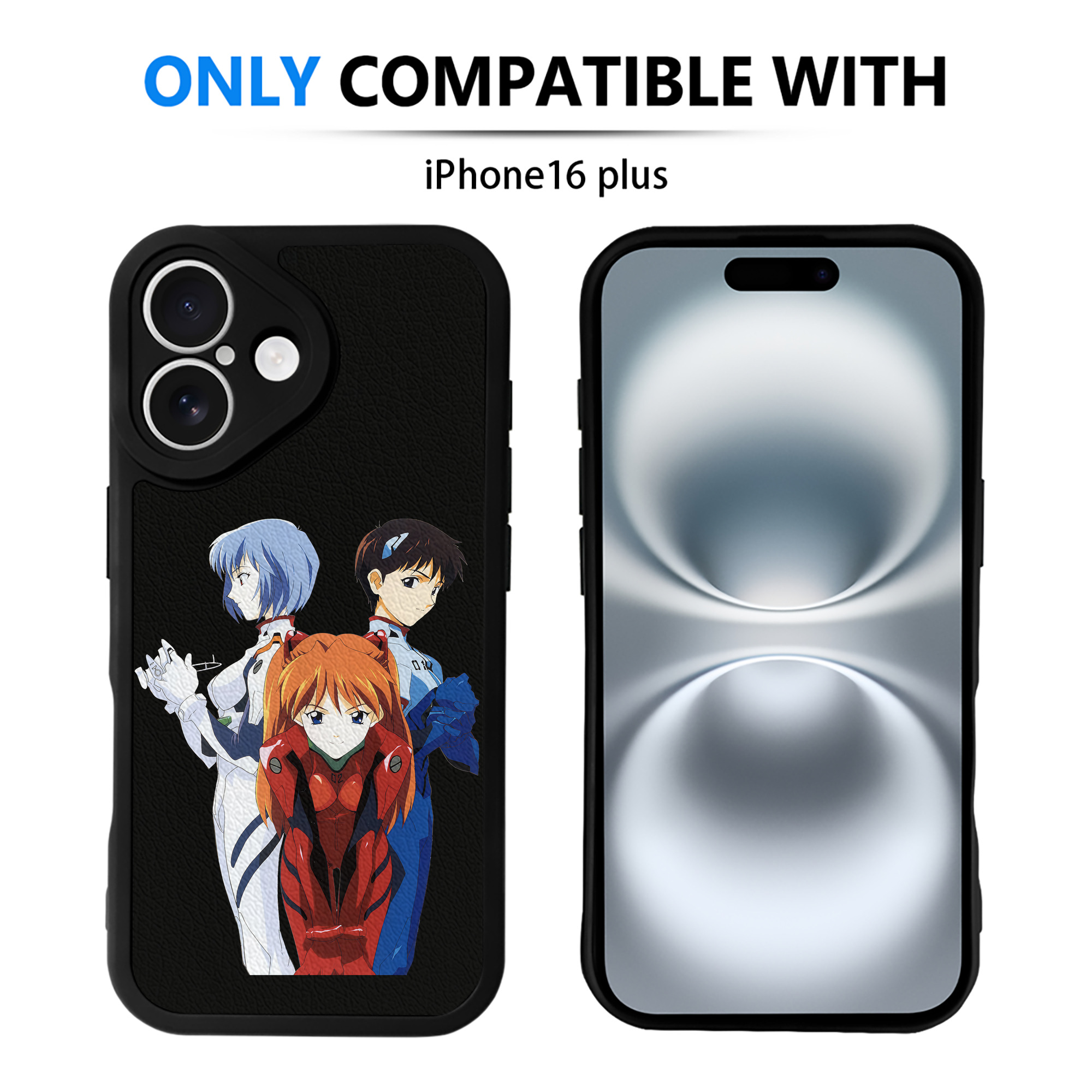 （画像用） EVA 新世紀エヴァンゲリオン 【iPhone 16シリーズ対応】シリコンスマホケース（レザー調） 材質：シリコン